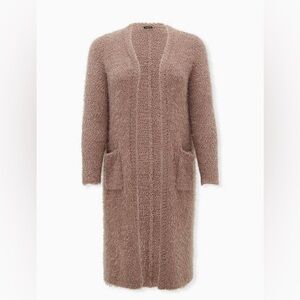 Torrid women’s cardigan long‎ taupe Zise 0 like NEW